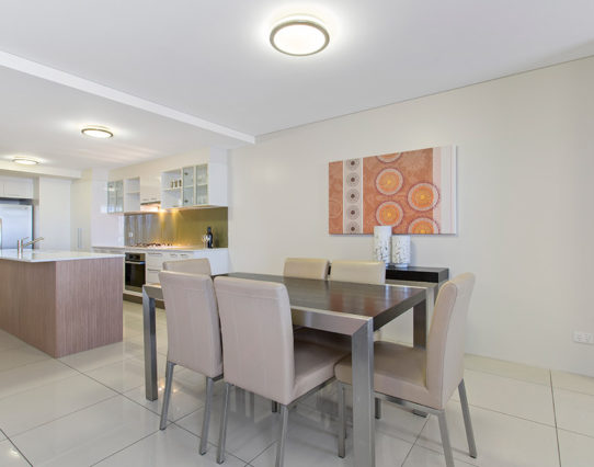 Dining Area Rockhampton Apartment - CBD Luxury Accommodation